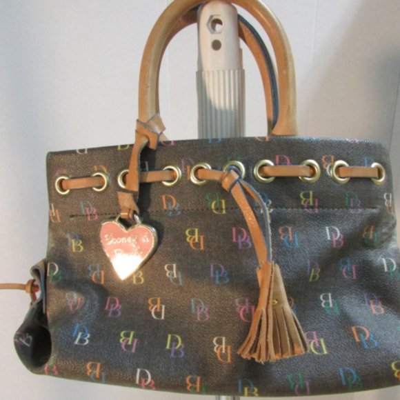 Dooney & Bourke Dark Grey Signature Coated Canvas Small – MA  Dooney & Bourke Dark Grey Signature Coated Canvas